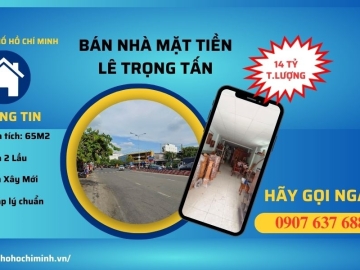 Bán Nhà Mặt Tiền Lê Trọng Tấn Tân Phú, Sổ Vuông, Nhà Cũ Tiện Xây Mới